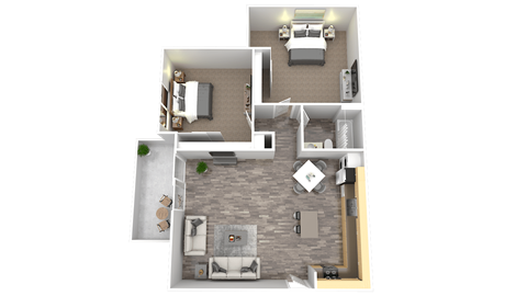 a floor plan of a two bedroom apartment